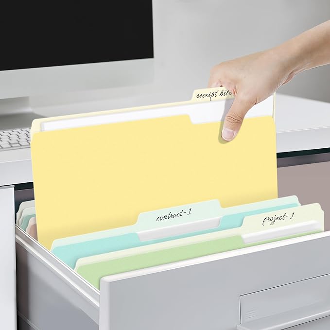 SUNEE File Folders, 120 Pack Manilla Folders 8.5 x 11, 12 Colors Folder Office - Image 7