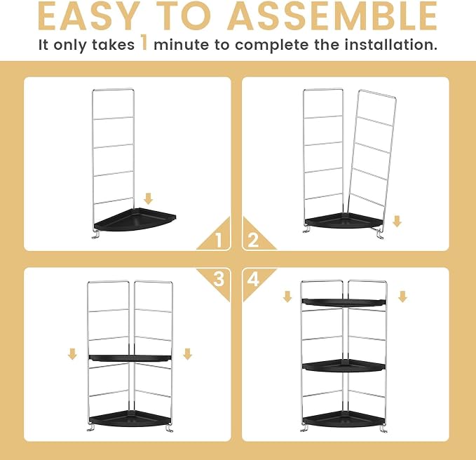 JANUS LiANG 3-Tier Corner Bathroom Organizer Countertop - Image 7