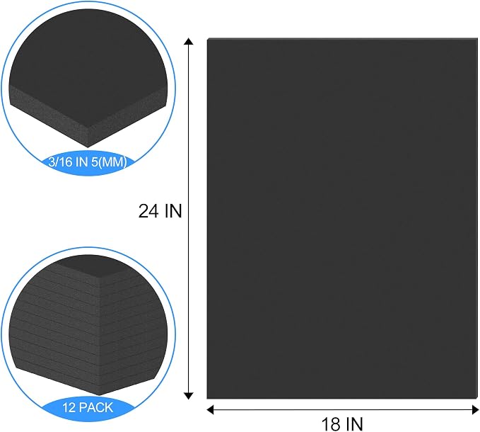 ToLanbbt 12 Pack Black Foam Board, Displaying - Image 2