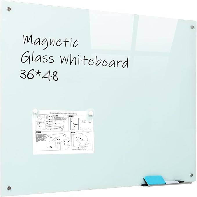 Magnetic Dry Erase Glass WhiteBoard by JYYPWB
