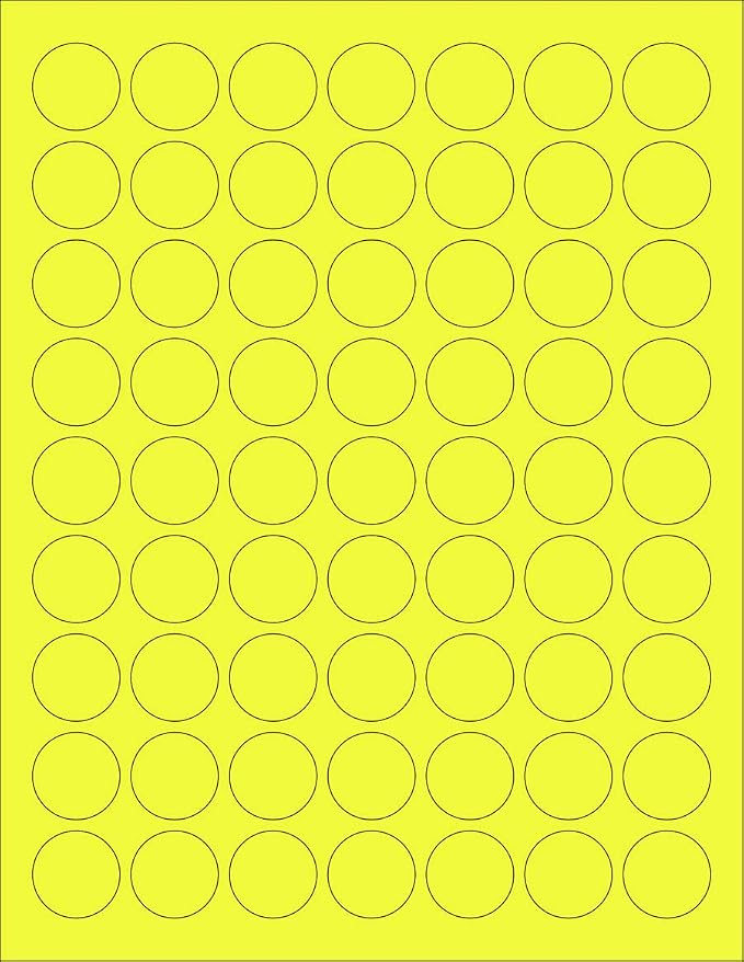 NextDayLabels - 8-1/2 x 11 Neon Color High Light Fluorescent Labels by NextDayLabels