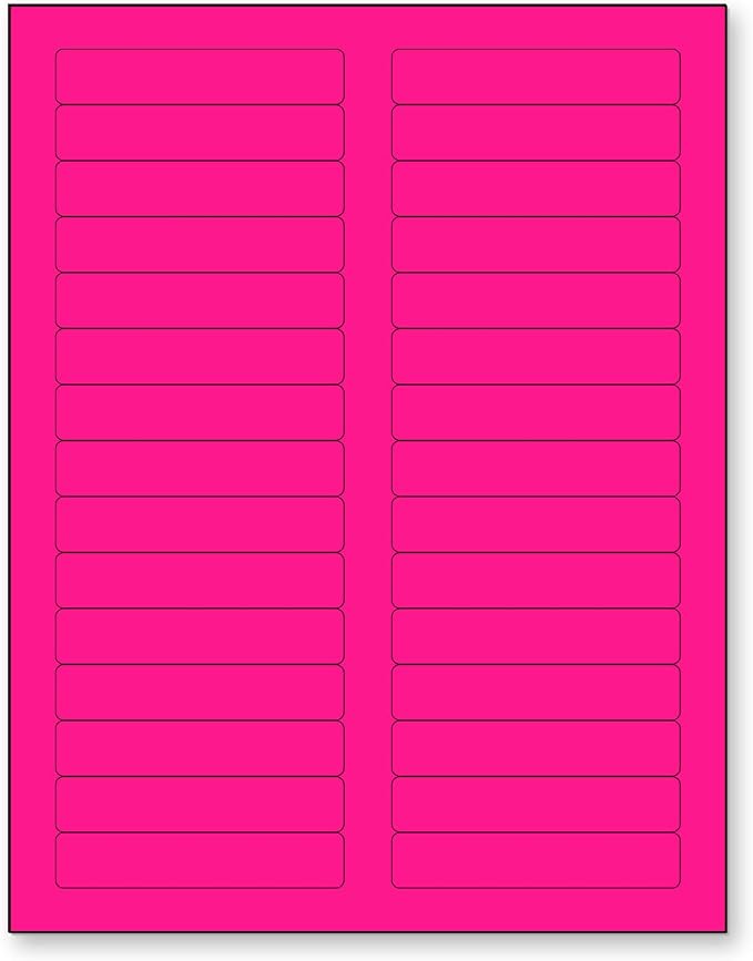 NextDayLabels - 8-1/2 x 11 Neon Color High Light Fluorescent Labels by NextDayLabels
