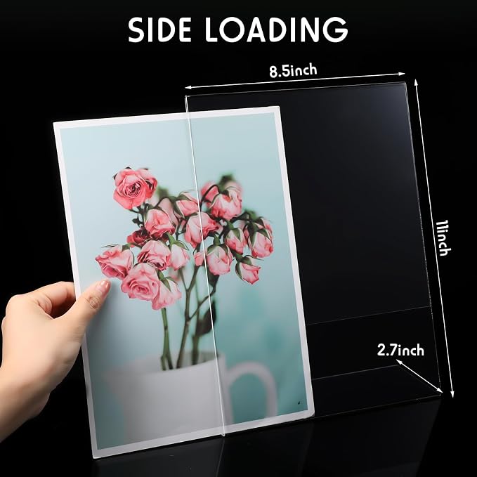 Jetec 20 Packs 8.5 x 11 Acrylic Sign Holder Clear Plastic Frames Acrylic - Image 2