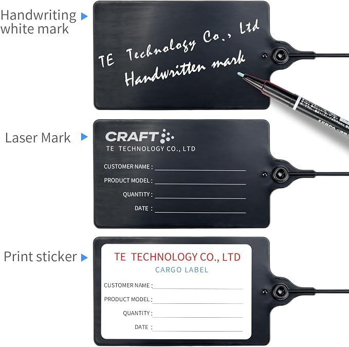 100 Black Plastic Tags Shipping Tags Water Proof Tags - Image 5