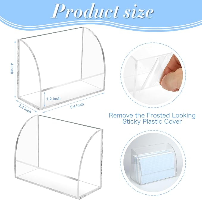 2 Pack Index Card Display Stand 3x5 Acrylic Card Holder - Image 2