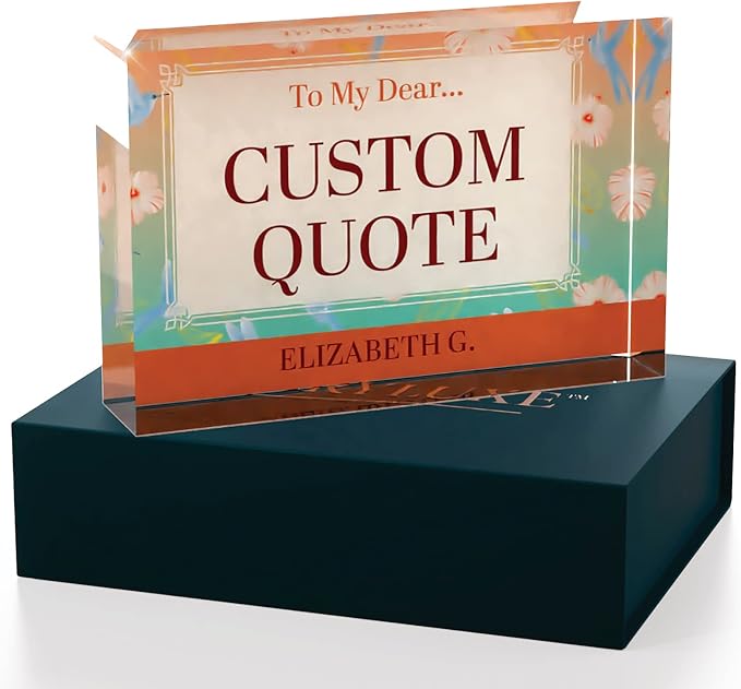 Personalized Gifts, Custom Quote Block Letter Board, Crystal-Clear Acrylic - Image 3