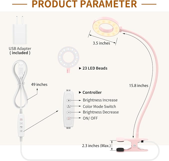 iZELL Desk Lamp, LED Reading Light - Image 6