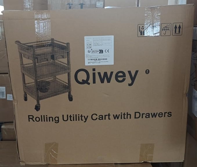 Rolling Utility Cart, Qiwey Medical Utility Cart - Image 8