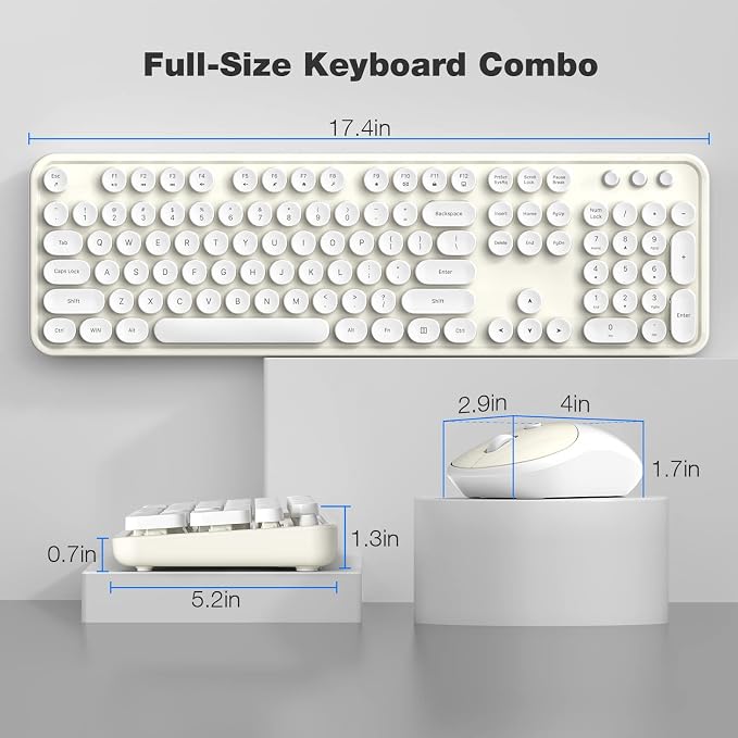 MOFII Wireless Keyboard and Mouse Combo, Computer Full Size 2.4G Plug and Play - Image 7