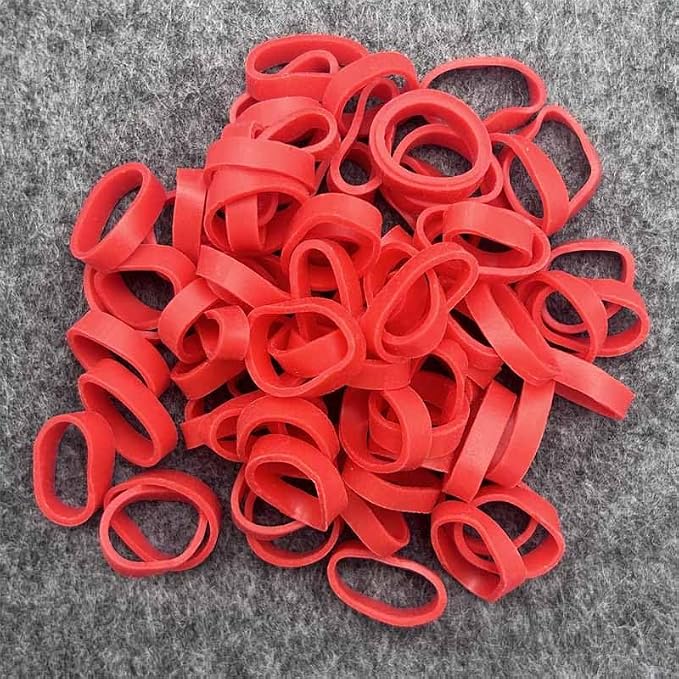 500pcs Red Color Mini Rubber Bands Elastic Bands Rubber Band - Image 3