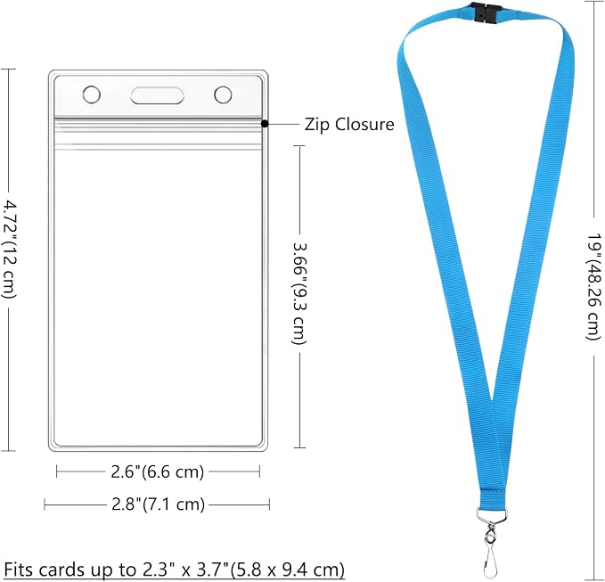 24-Pack Sky Blue Breakaway Lanyards - Image 3