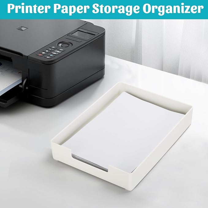 AZFUNN Letter-Size Tray Desk Letter Tray Paper Tray, Sturdy Heavy-Duty Plastic - Image 3