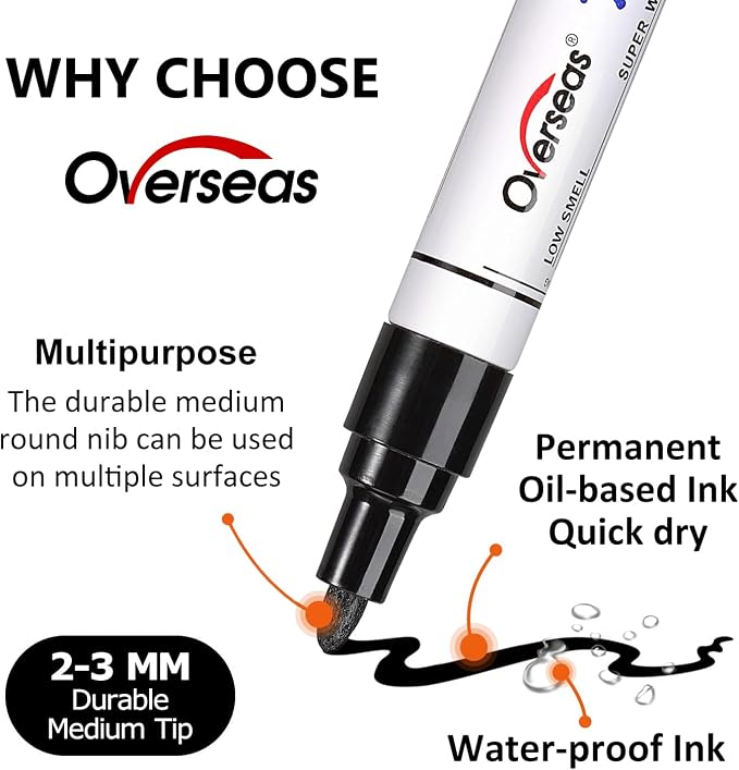 Overseas Yellow Paint Marker Pens - Image 2