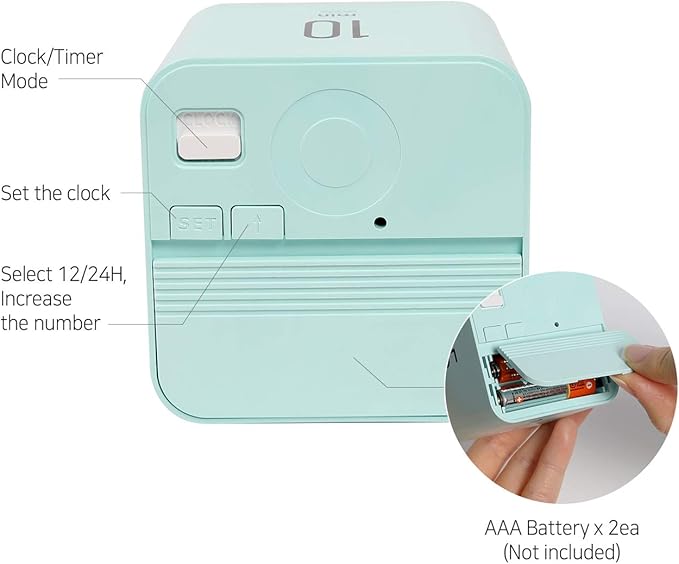 mooas Multi Cube Timer/Rotating Flip Clock Timer, Simple Operation, Digital - Image 6