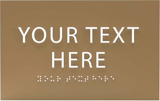 6" X4" Personalized Custom Sign- Tactile Graphics Grade 2 Braille Text | ADA by ADACentralSigns