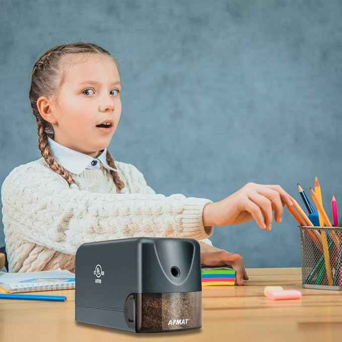 AFMAT Electric Pencil Sharpener, Heavy Duty Pencil Sharpeners