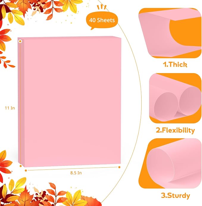Pink Cardstock 8.5 x 11, Valentine's Day Colored Cardstock Paper, Printer Paper - Image 2