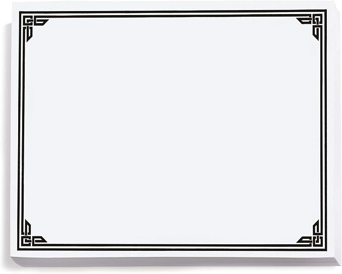 PaperDirect Black on White Classic Specialty Certificates, 8½ x11, Foil Accents by PaperDirect