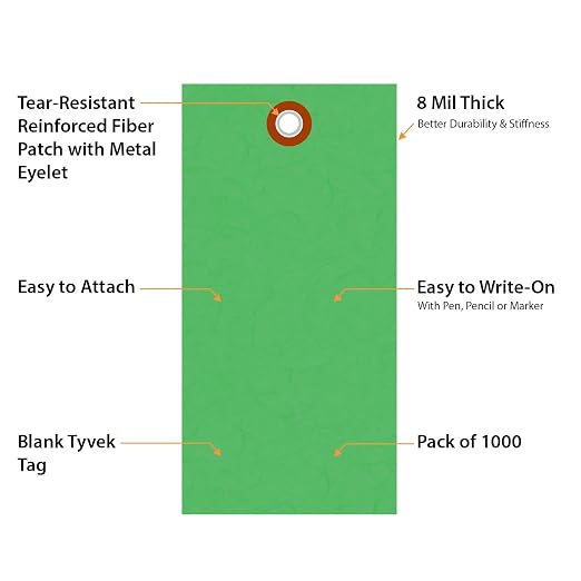 SmartSign 4.75 x 2.375 inch “Green” Blank Tyvek Shipping Tags - Image 4