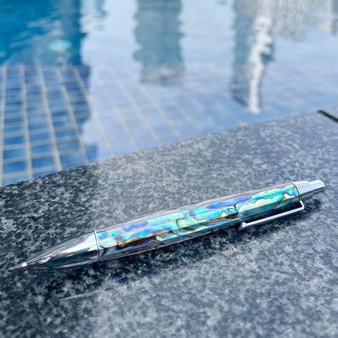 LACHIEVA LUX Abalone Shell Mechanical Pencil 0.7mm, Luxury Metal Pencil - Image 7