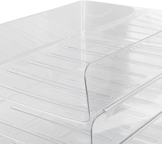 Jeanoko Desk Letter Tray Set Transparent Stackable Organizer - Image 7