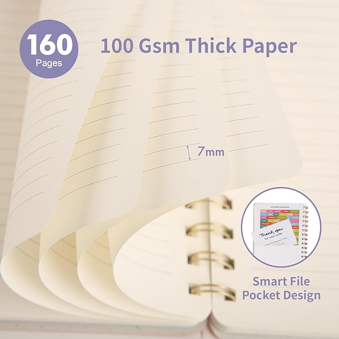 Oneirom Spiral Notebook-6.10" x 8.19" College Ruled Journal - Image 3