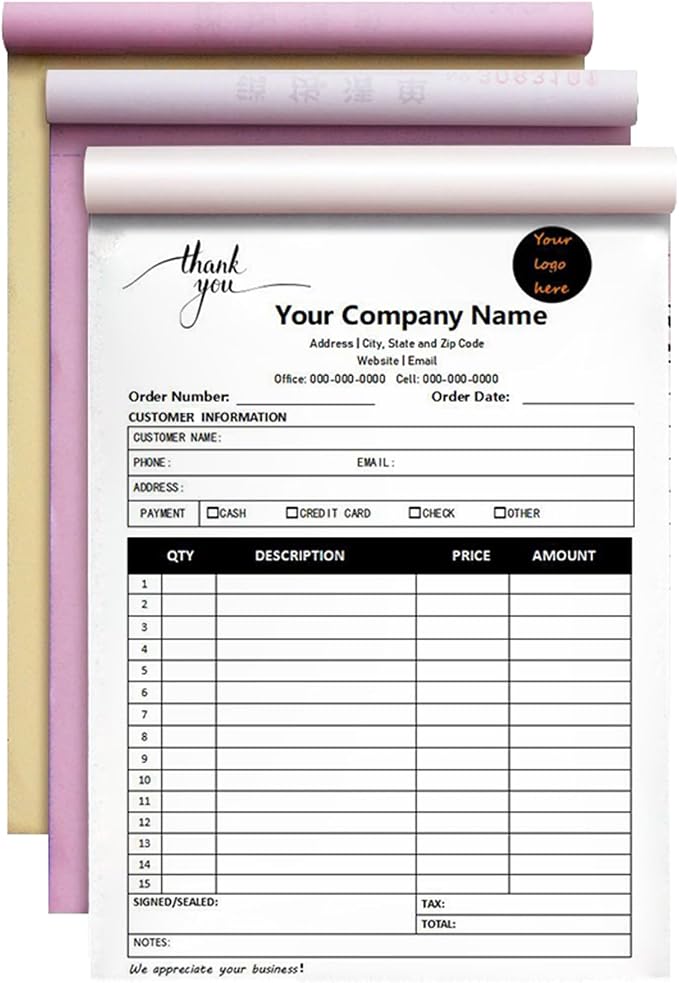 Custom Invoice Book in 3-Part /2-Part Receipt Book - Image 8