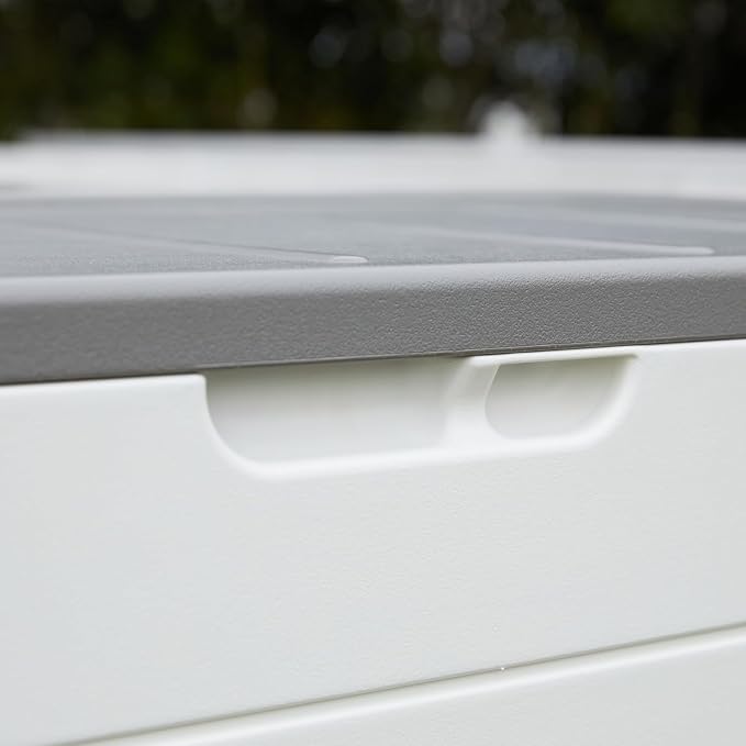 Decksplore 100 Gallon Outdoor Storage Box Waterproof Lockable Resin Deck Box - Image 4