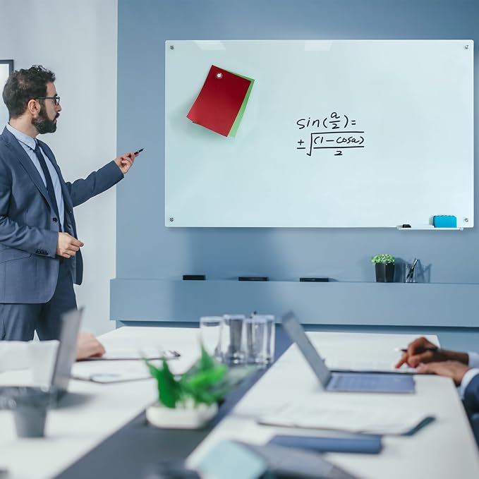 Magnetic Glass Whiteboard 48"x36" Glass Dry Erase Board 48"x36" Frameless Wall - Image 5