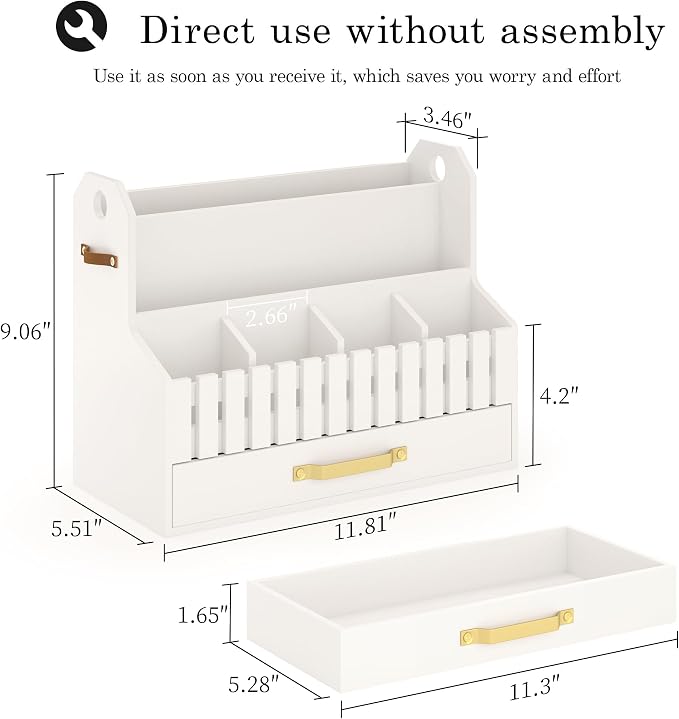 Bamboo Mail Organizer Countertop - Image 3