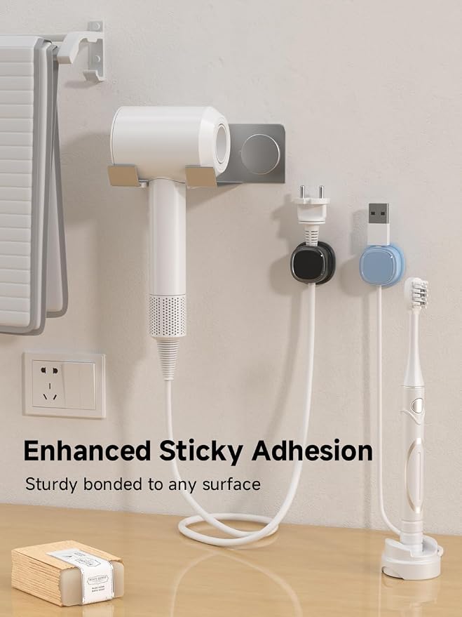 9 Pack Cord Organizer, Spring Cable Management, Adhesive Cute Cable Holder Clips - Image 6