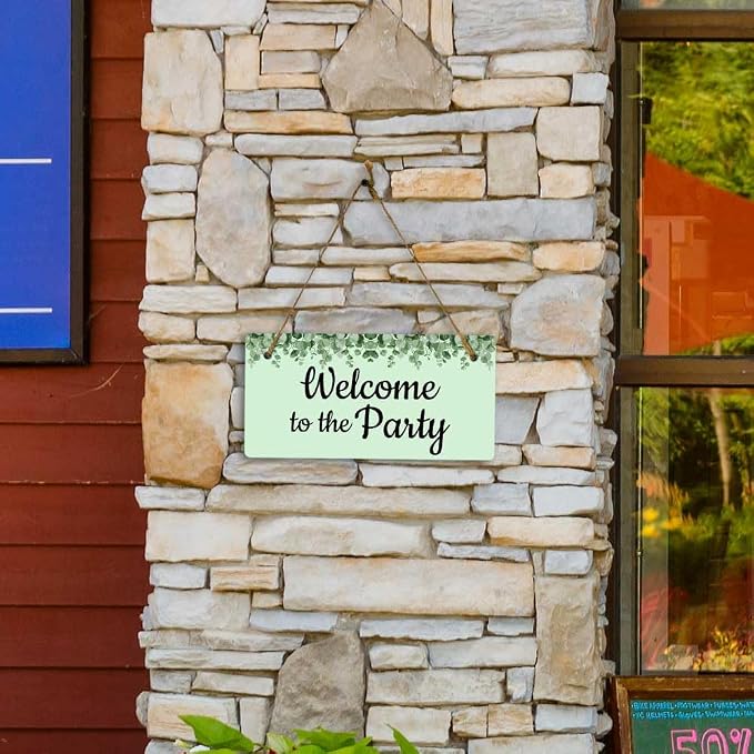 Signs ByLITA Eucalyptus Greenery Personalized Hanging Wall or Door Sign | - Image 2
