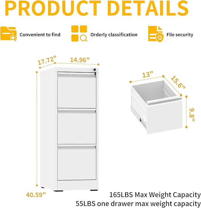 Reegangfa 3 Drawer File Cabinet - Image 3