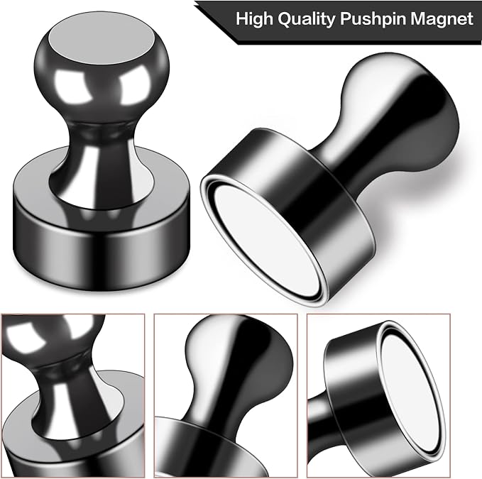 LOVIMAG 16Pcs Strong Fridge Magnets, Push Pin Magnets, Strong Whiteboard Magnet - Image 6