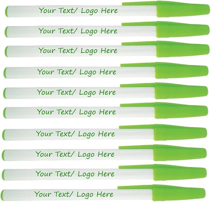 Personalized Stick Pens With your Custom Logo or Text-500 Pack Bulk-for by Sypen