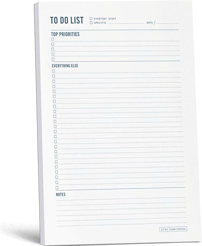 Two Tumbleweeds To Do List Notepad by TwoTumbleweeds