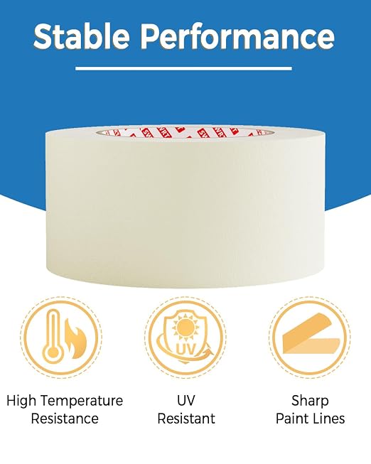 SWRT Masking Tape 2 Inche Wide × 55Yds– 2 Rolls, Strong Adhesive, Clean Removal - Image 4
