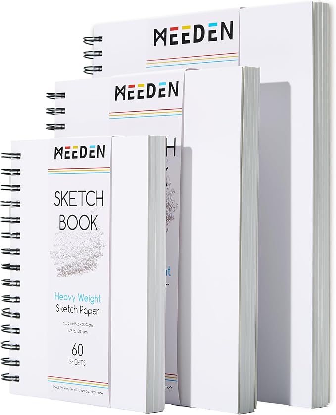MEEDEN 8"x10" Sketchbook Paper Pad: 122lb/180gsm Spiral Bound Art Sketch Book - Image 9