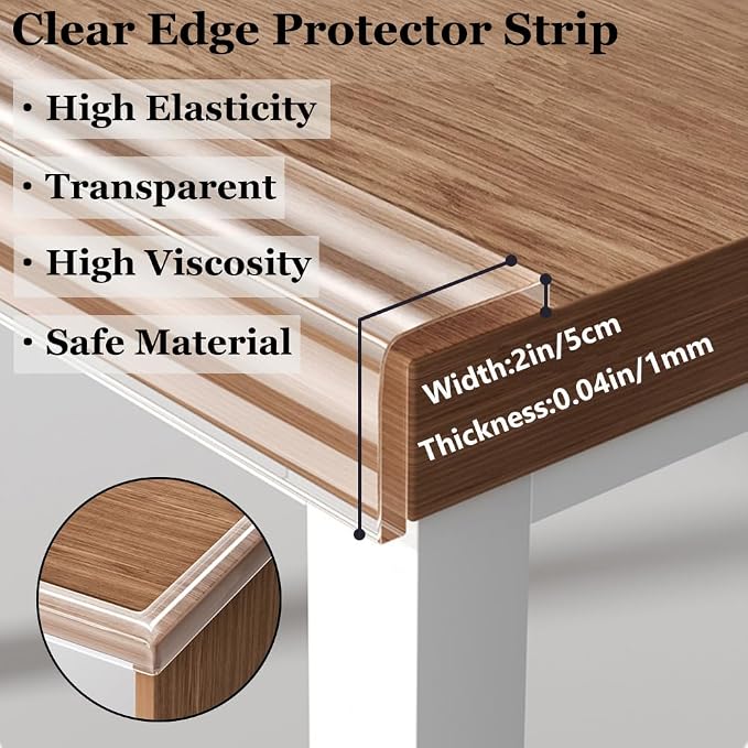Baby Proofing Edge Protector for Baby 9.84ft Clear Edge Protector Strip Safety - Image 2