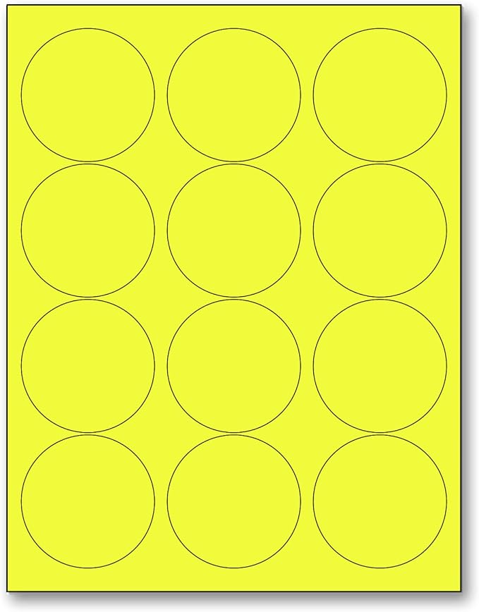 NextDayLabels - 8-1/2 x 11 Neon Color High Light Fluorescent Labels by NextDayLabels
