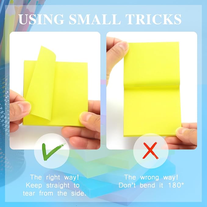 Early Buy 16 Pads Sticky Notes 8 Bright Color Self-Stick Notes 3 in x 3 in - Image 5