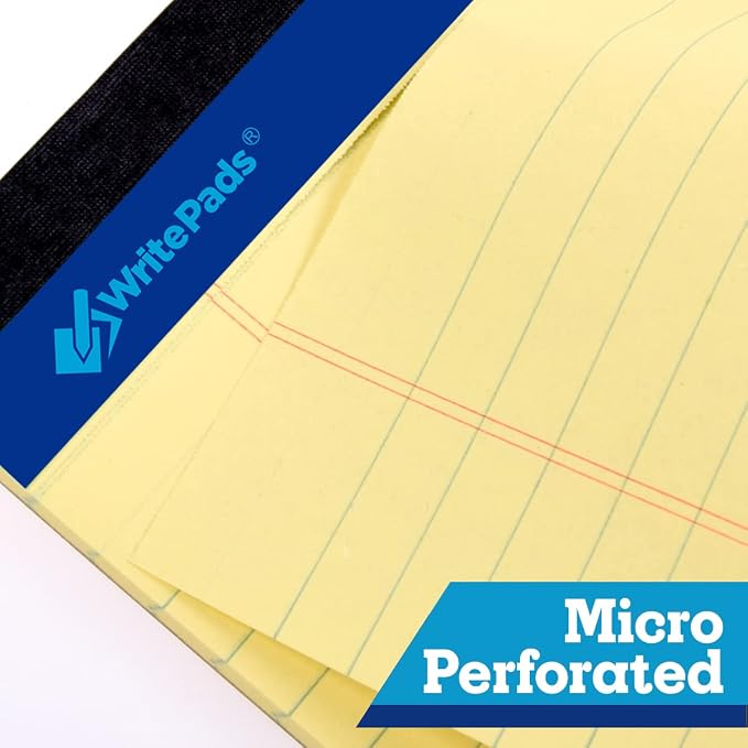 WritePads Legal note pads 5"x8" Legal Pads, College Ruled, Canary Paper - Image 4