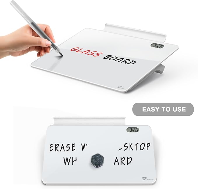 Small Glass Desk Whiteboard Dry-Erase Board - Image 6