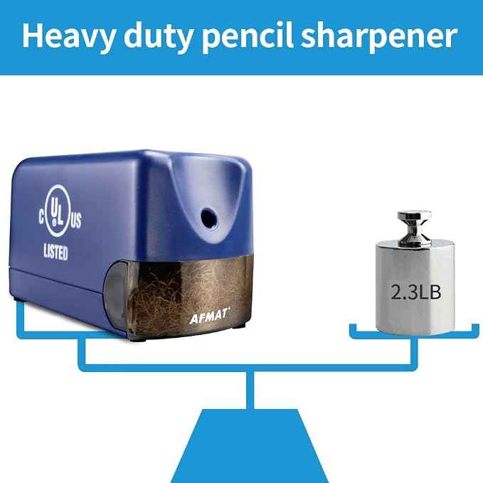 AFMAT Electric Pencil Sharpener, Heavy Duty Colored Pencil Sharpeners