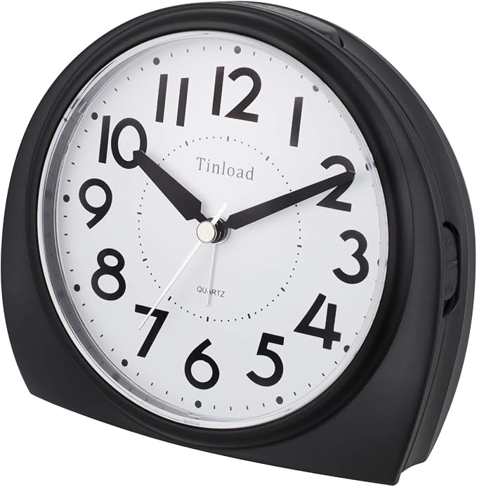Tinload 5.5" Large Analog Alarm Clock Silent Non Ticking, Gentle Wake, Beep - Image 5