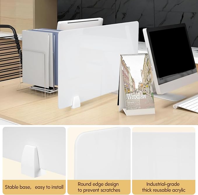 4PCS Acrylic Desk Dividers - Image 5