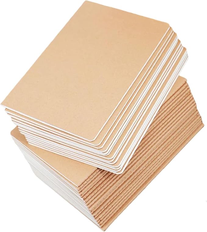 24 Pack A5 Kraft Notebook Journals by Unknown