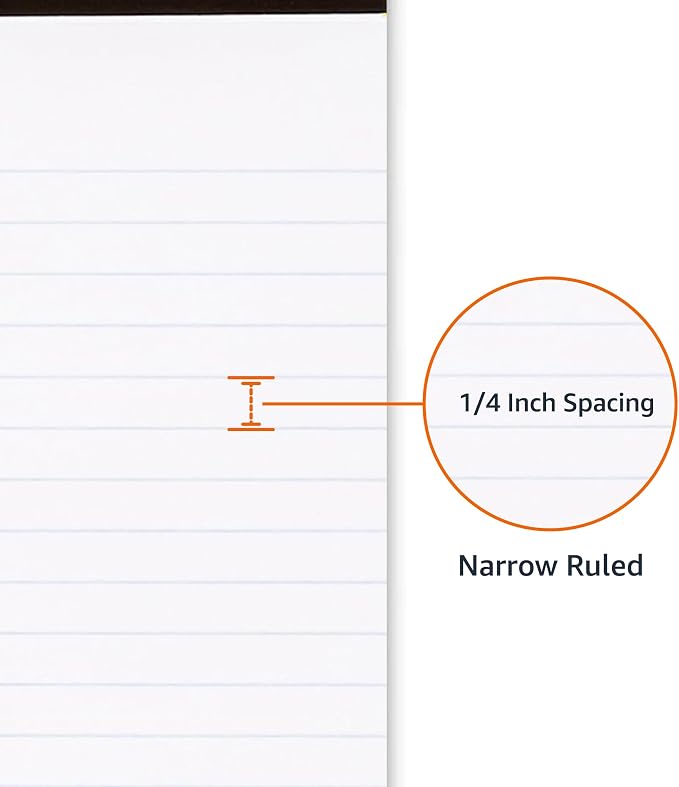 Amazon Basics Narrow Ruled Lined Writing Note Pad, 5 inch x 8 inch - Image 3