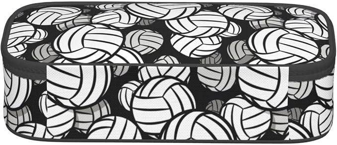 HKHEHOP Volleyball Ball Pattern Pencil Case Big Capacity Storage Pencil Pouch - Image 4