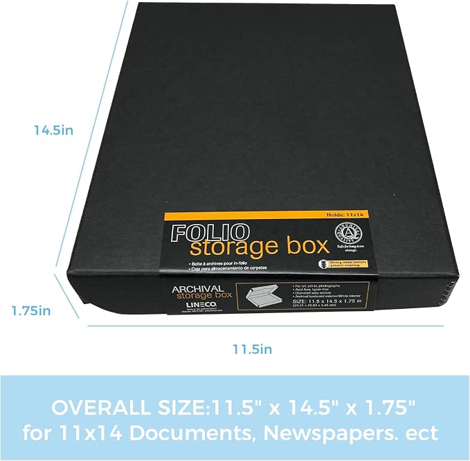 Lineco Folio Storage Box. Archival Clamshell - Image 3